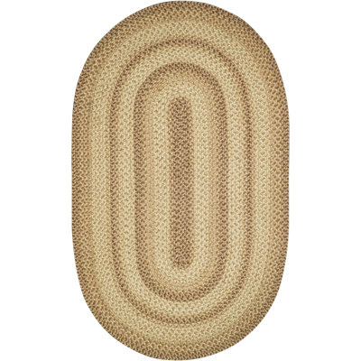 Damaj Braided Non-Shedding Premium Jute Brown/Cream Rug