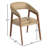 Sadiye 17 " H Faux Leather Upholstered Ash Solid Wood Armchair