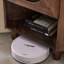 Armoire de coin en bois massif brun noisette