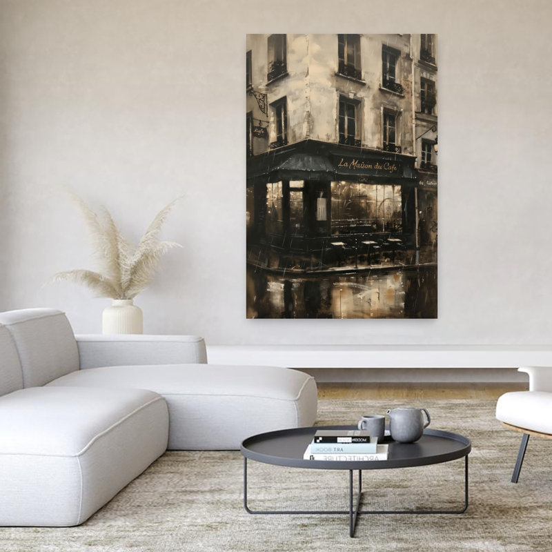 Art mural français, architecture française, H 60 po x l 40 po