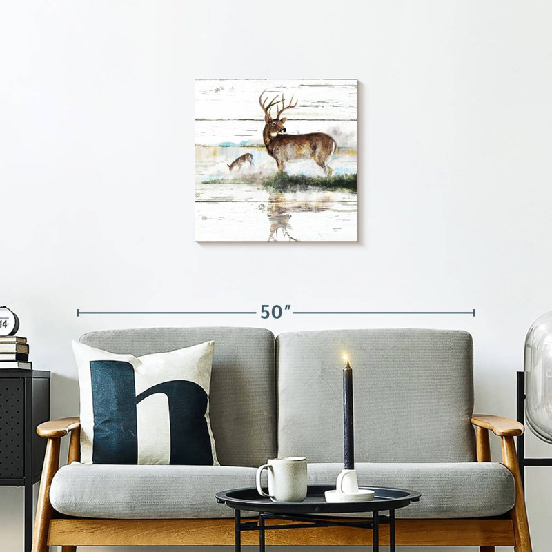 Crowle Rustic Misty Deer, 20" H x 20" W