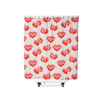 Rideau de douche Burning Heart