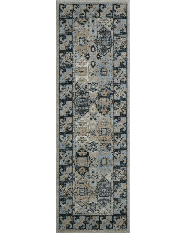 Taslin Rug, Gray, Runner 2' x 6'1''