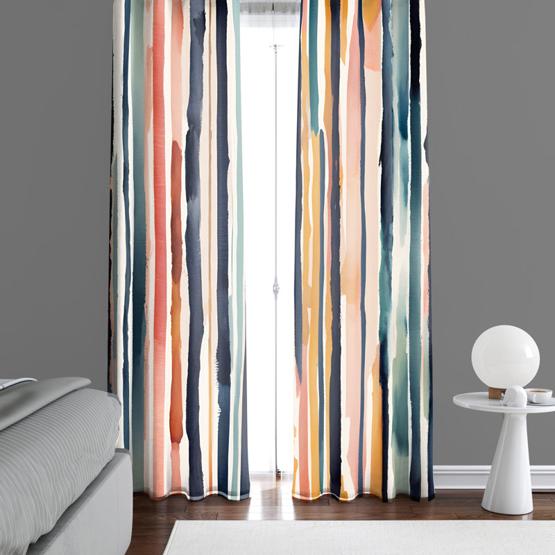 Paire de rideaux semi-transparents en polyester Eimad, L 20 po x L 82 po