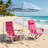 Portable Backpack-Style Folding Beach Chair With Four Adjustable Backrest Positions, Cup Holder, And Detachable Soft Headrest.-1263379459