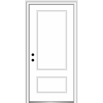Panelled Solid Manufactured Wood Primed Fire Rated Standard Door