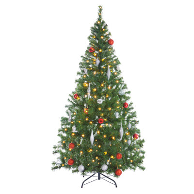 Künstlicher Weihnachtsbaum Grün mit 100 LED-Leuchten
