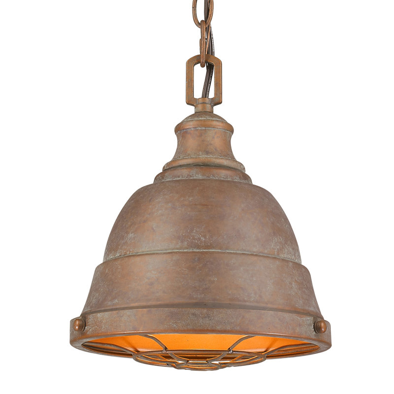 Worthing 1 - Light Shaded Pendant, Copper Patina