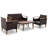 4-Piece Patio Seating Set With Wood Table-922795622