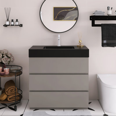 Meuble-lavabo une pièce 36 po