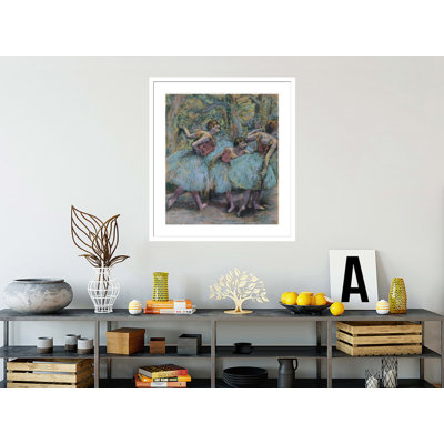 Three Dancers (Blue Tutus Red Bodices) par Edgar Degas, impression giclée encadrée