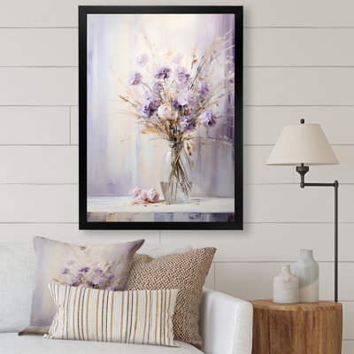 Bouquet de fleurs mauves, beauté - prairie, art mural