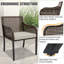 Ensemble de salle à manger de patio 6 pièces pour l'extérieur avec coussin