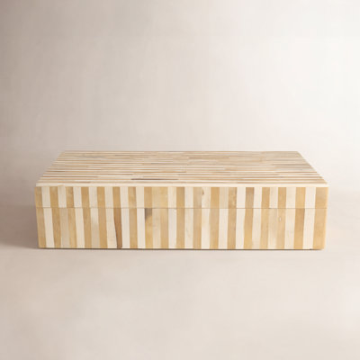 Dilan Bone Striped Decorative Box