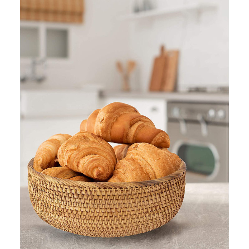 17 Stories Bribie Wicker Serving Bowl