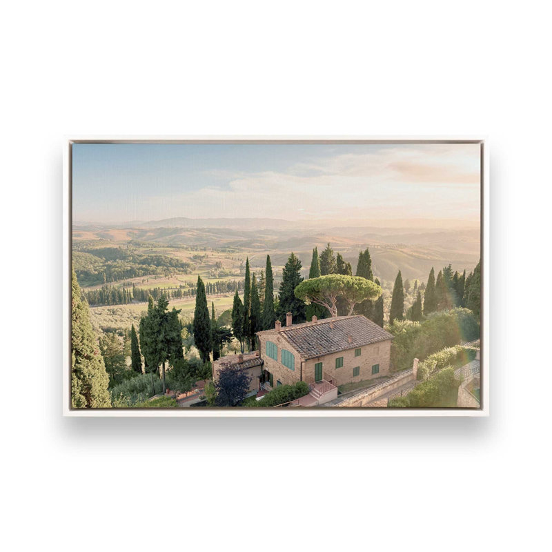 Impression sur toile Tuscan Glow, 8 po x 12 po, Cadre flottant blanc opaque