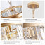 Luminaire suspendu de style lustre en cristal doré de luxe moderne pour la salle à manger, le salon et la chambre à coucher-132412535