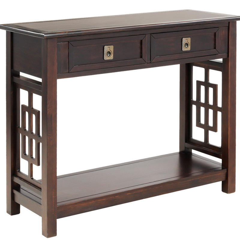 Console en bois massif 29,82 po Haverton, Espresso