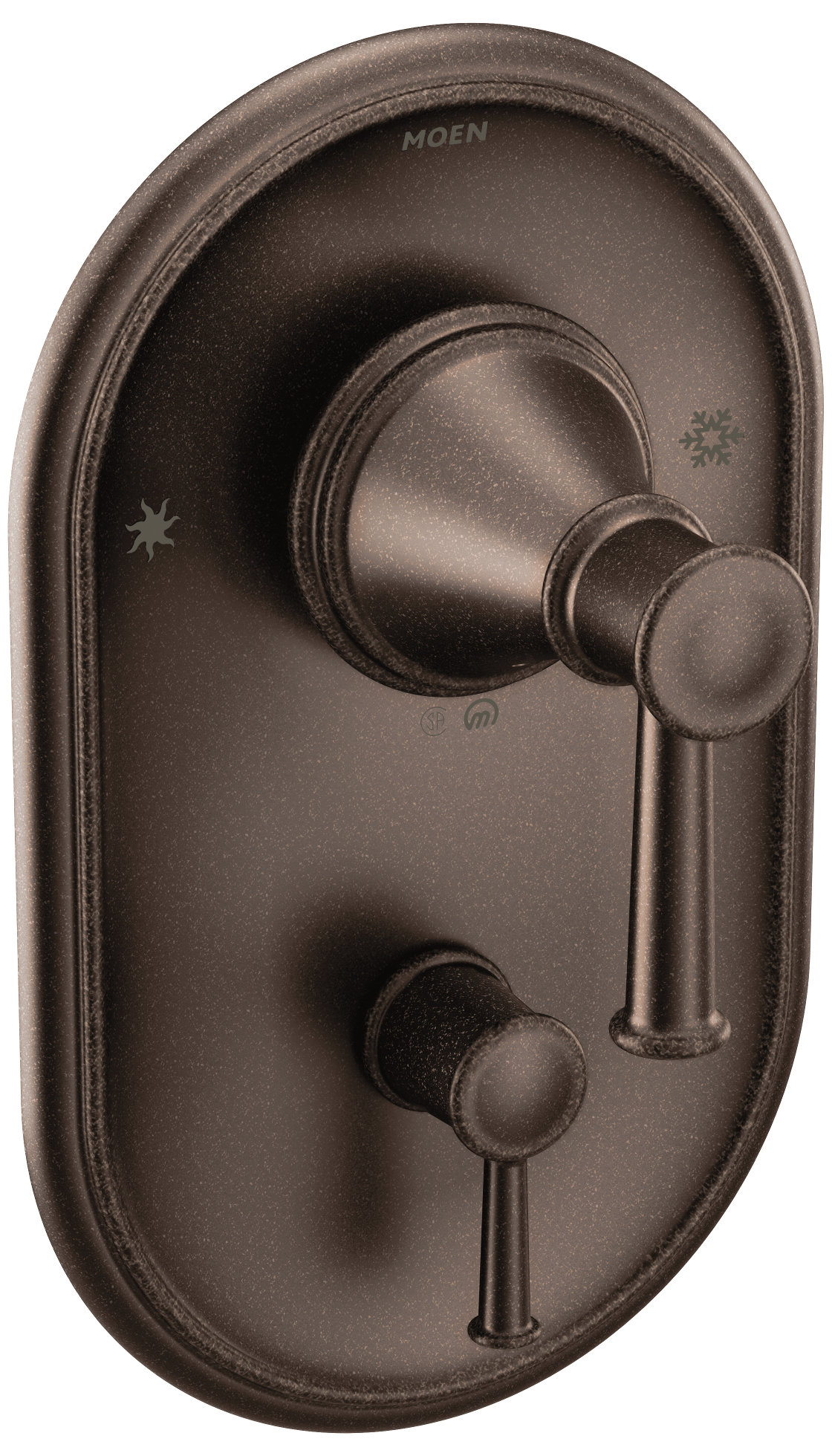 Moen T4171 3-Funktionen Wechselventil-Garnitur Ohne Ventil – Chrom, Für Badewanne