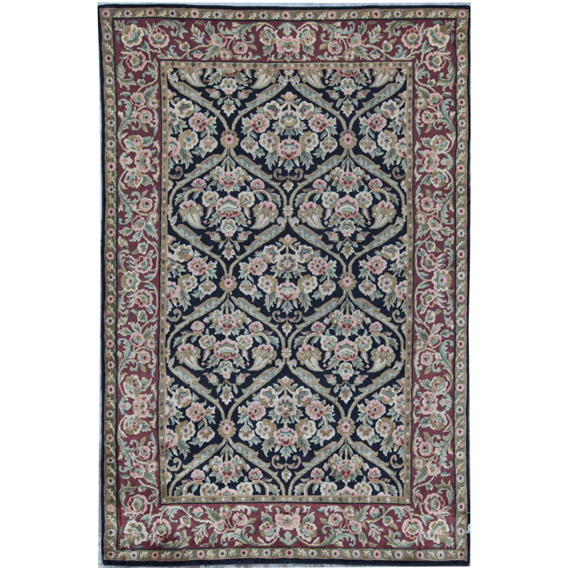 Hand-Knotted High-Quality Blue Area Rug