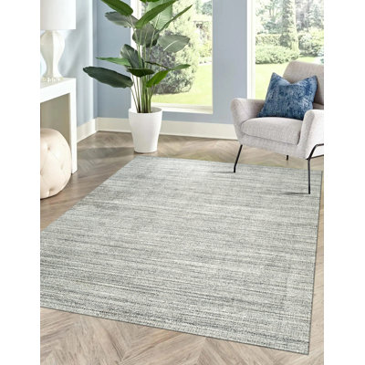 Valcour Silver Handmade Wool Area Rug