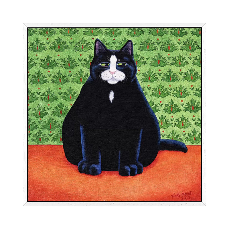 Nobby by Vicky Mount - Painting on Canvas, White Framed, 45.72 cm H x 45.72 cm W