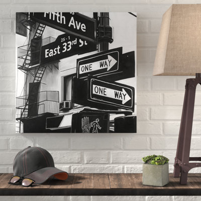 " New York City Signs In Front Of An Apartment "