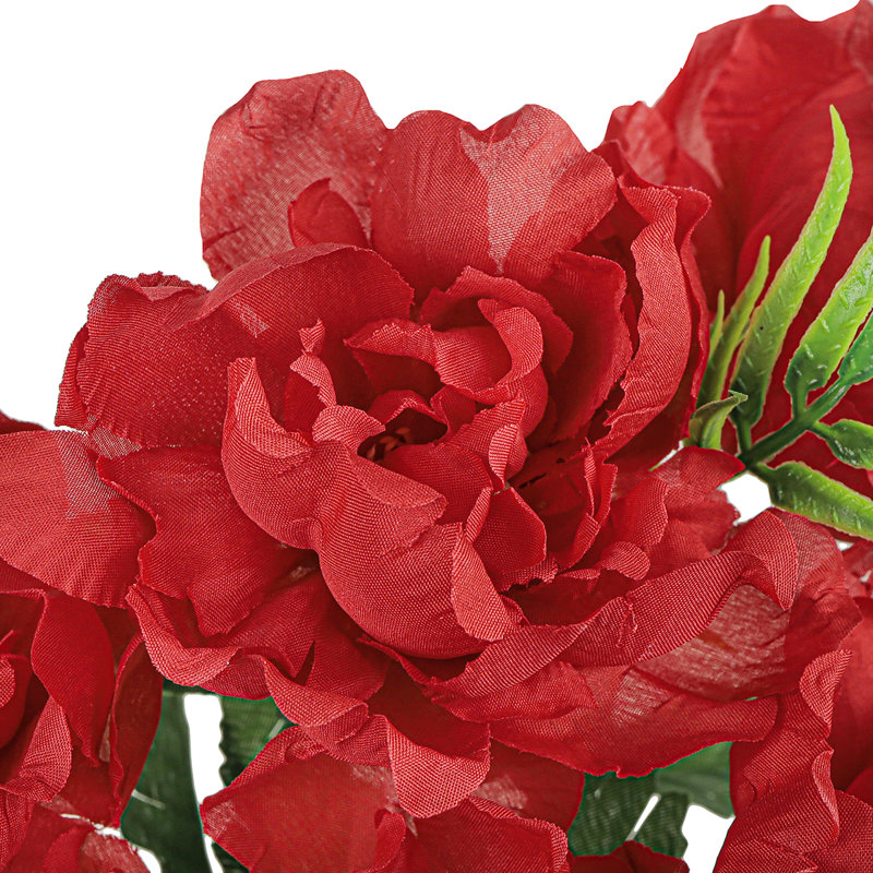 Buisson de pivoines artificielles, Rouge