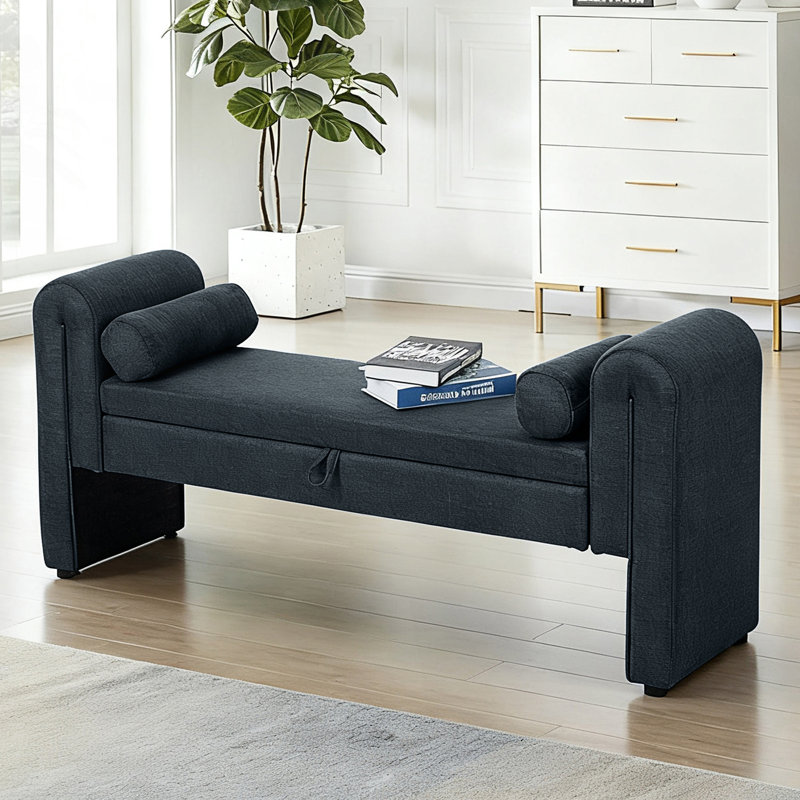 Banc de rangement spacieux avec fabrication durable, Bleu très foncé