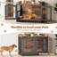 Grande table d'appoint pour chien avec deux tables de bout pivotantes et support pour téléviseur-1114049187