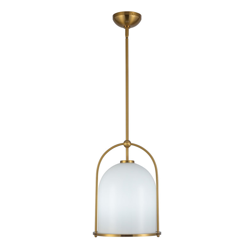 Luminaire suspendu 1 lumière Lucia - 11,5 po de diamètre - Lucai, Laiton brossé