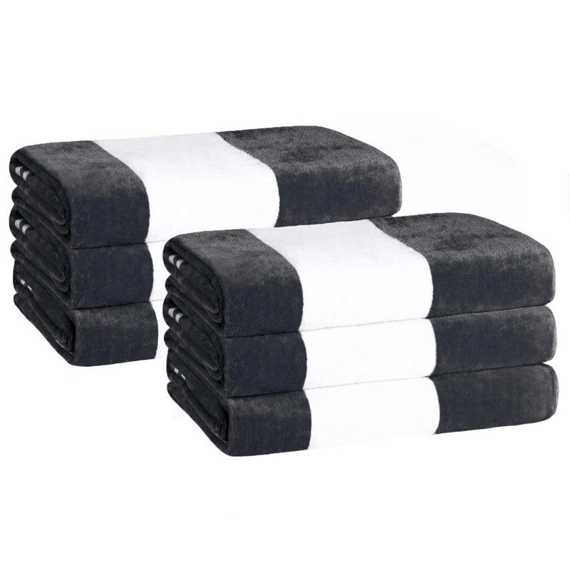 Ensemble de serviettes de plage 100% coton 6 pièces Arnesha