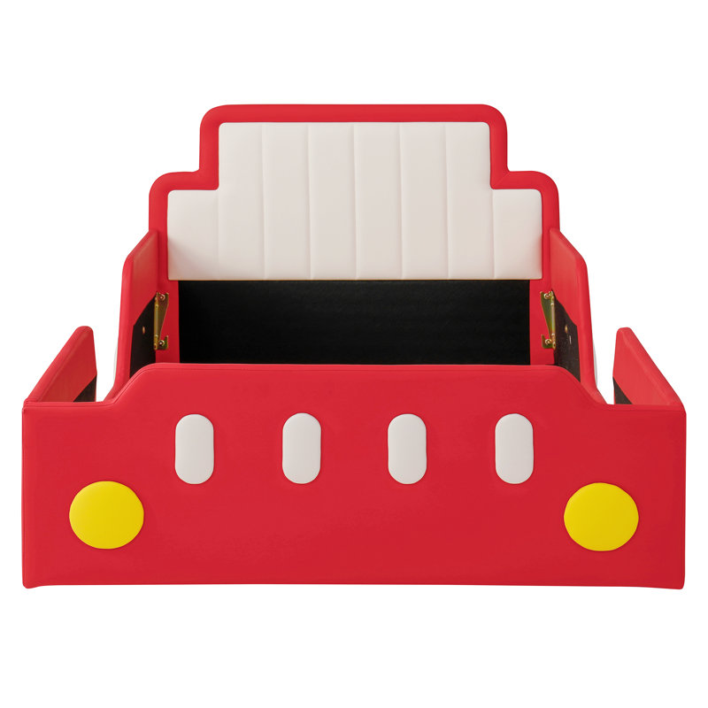 Lit simple tapissier simple en forme de voiture, Red