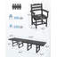 Ensemble de salle à manger rectangulaire en PEHD toutes saisons, grand mobilier de patio pour 8 personnes avec chaises en poly-130122980-130122982