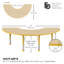 Table d'activité demi-lune 36 "x 72" avec pieds réglables-99075978-122266751