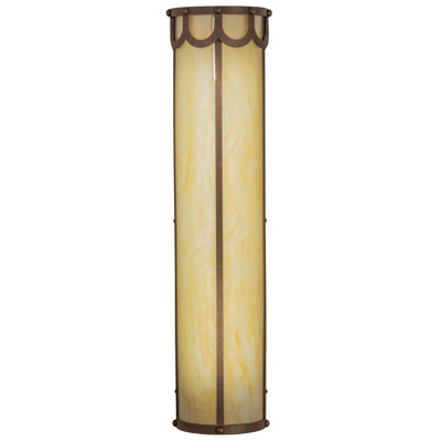 Solid Brass LED Flush Mounted Sconce