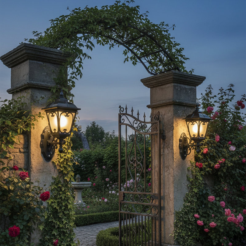 Valerius 1-Light Outdoor Armed Sconce