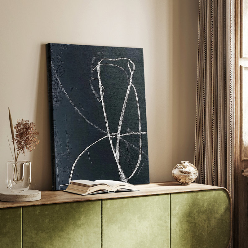 Série ABSTRACT DCXIV - Toile tendue avec châssis Premium - Prêt à être accroché, H 48 po x l 32 po