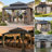SUNJOY Kingston 14x12 ft Extra Tall Steel Hardtop Gazebo, Cedar Wood Posts with Curtain & Netting-131279227