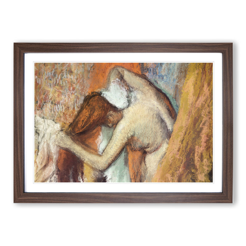 Nude Woman Vol.4 by Edgar Degas - Picture Frame Painting, 36cm H x 48cm W x 2cm D, Walnut Framed