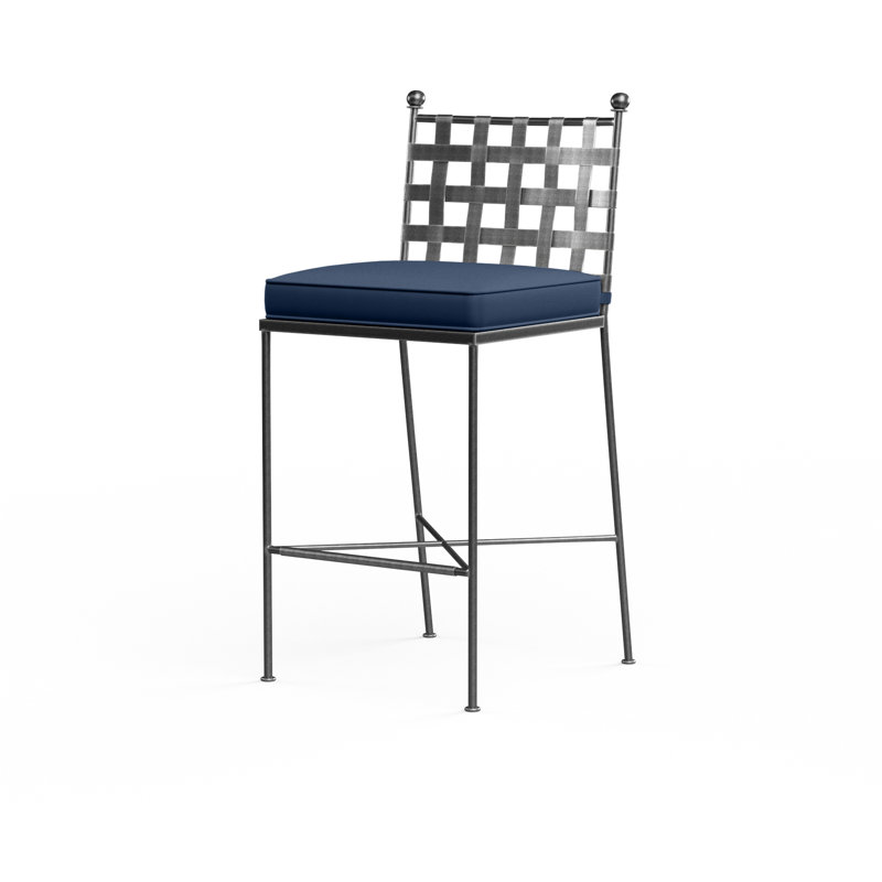 Provence Outdoor Bar Stool, Echo Midnight Sunbrella®