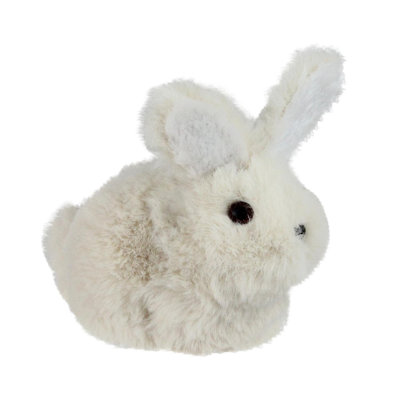 Figurine lapin de Pâques 4,75 po blanc et noir