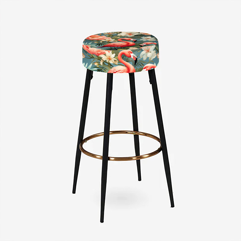 Ensemble de 2 tabourets de bar Flamingo Botanical Bliss