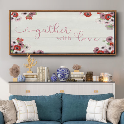 «Gather with Love», toile encadrée