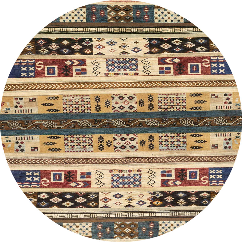 Abstract Indoor Rug, Round 4'