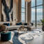 Tapis gris lavable à la machine-1310393555