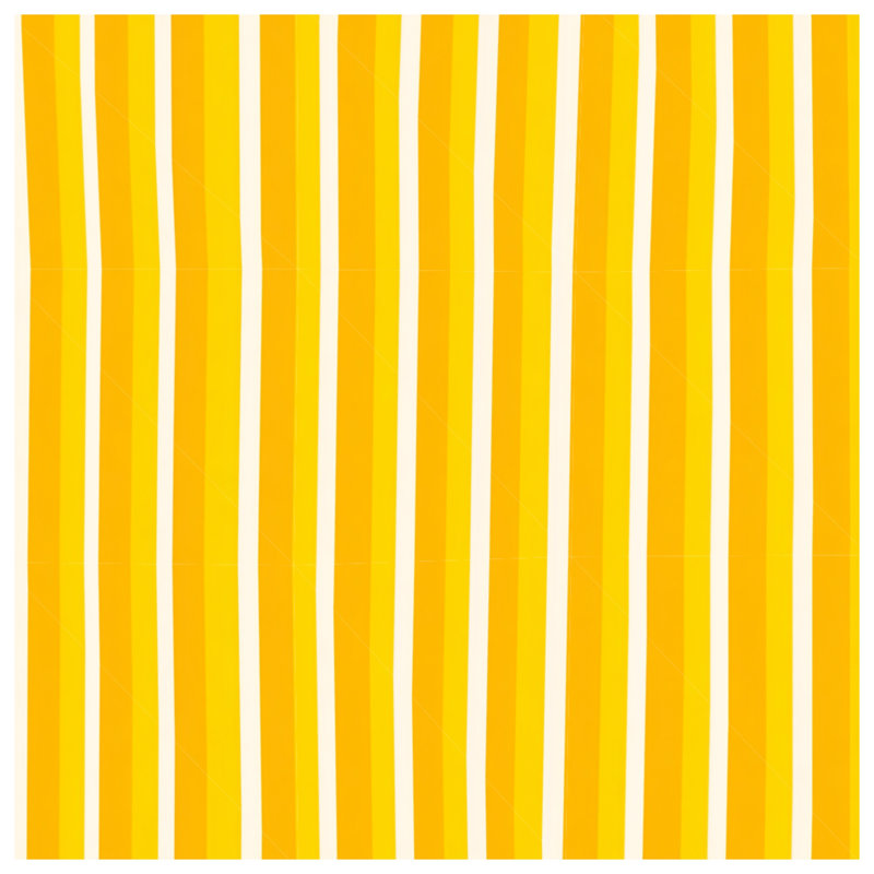 Coussin Stripes, Carré 14 po, Rayé jaune