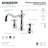 Kingston Brass Essex Two-Handle 3-Hole Deck Mount Widespread Bathroom Faucet with Brass Pop-Up Drain-17011993