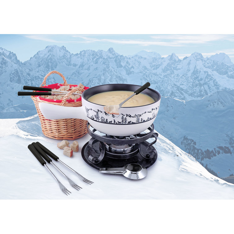 Swissmar 9-Piece Heidi Ceramic Fondue Set