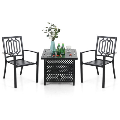 Argyri 2 - Person Patio Dining Set with Square Table